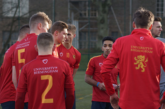 Men playing football