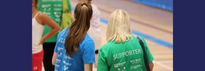 Volunteer and supporter spectating at British Transplant Games