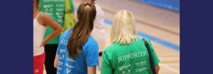 Volunteer and supporter spectating at British Transplant Games