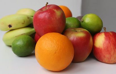 oranges, apples, limes and bananas