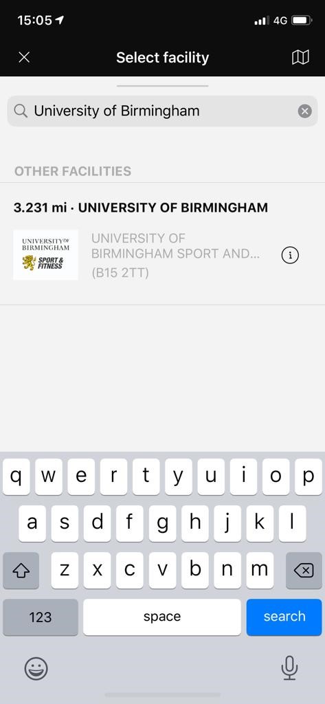 Find UoB Sport Fitness Facility