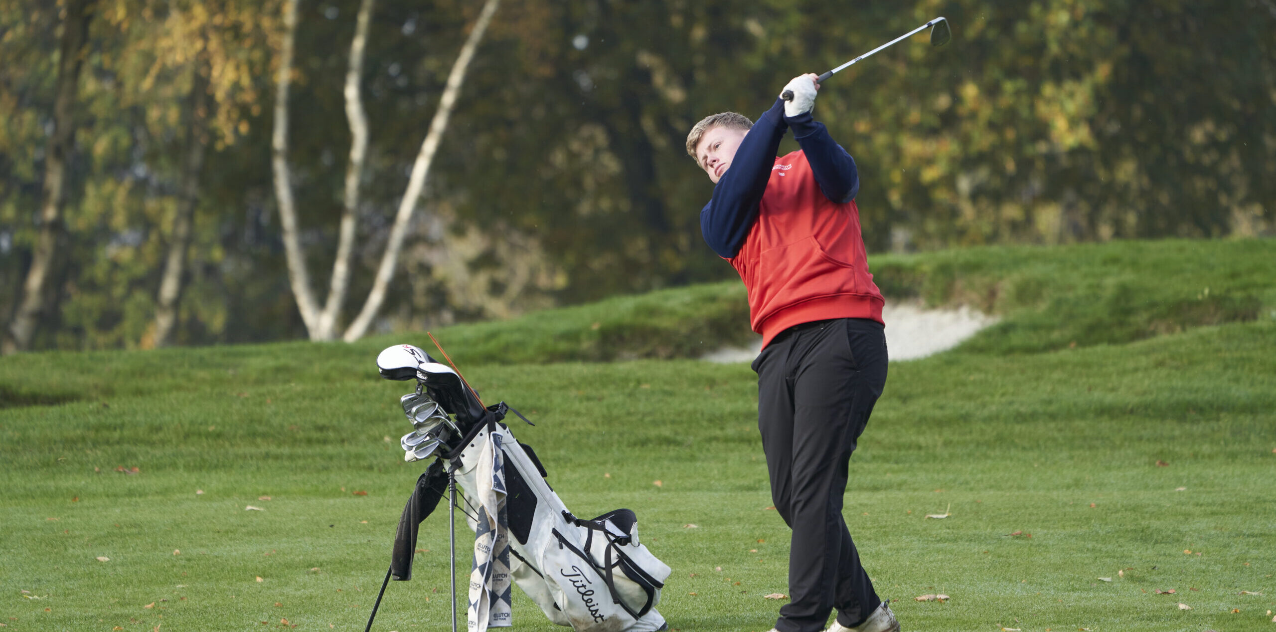 University of Birmingham student golfing
