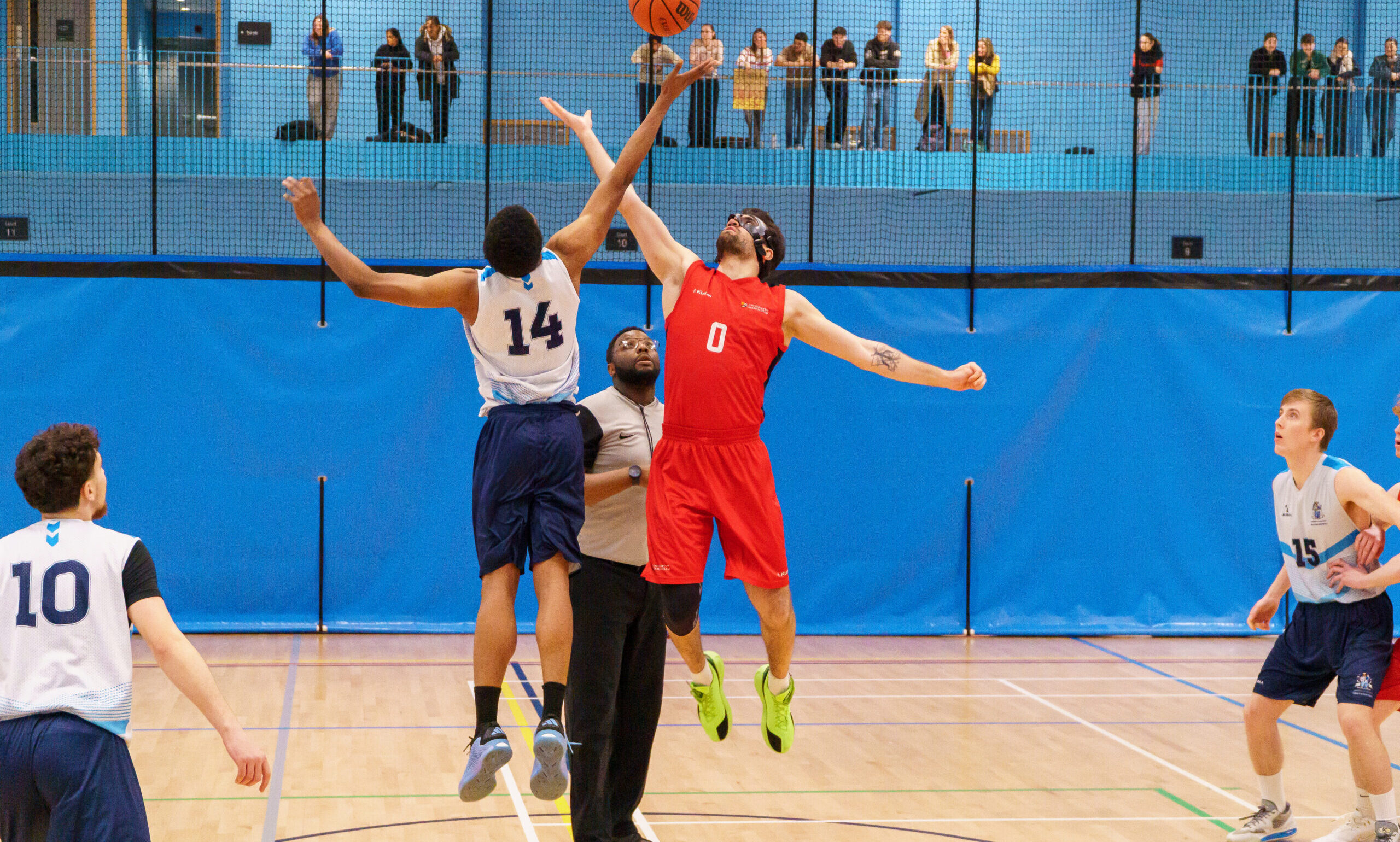 Basketball on court