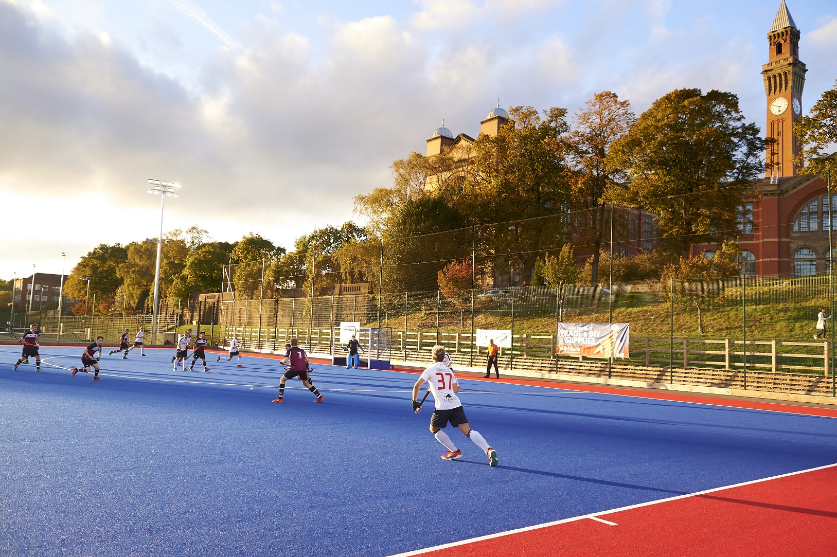 Hockey pitches in front of old joe