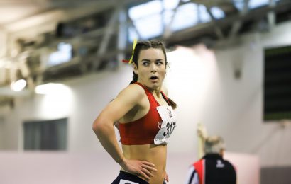 Issy Boffey after a race looking shocked