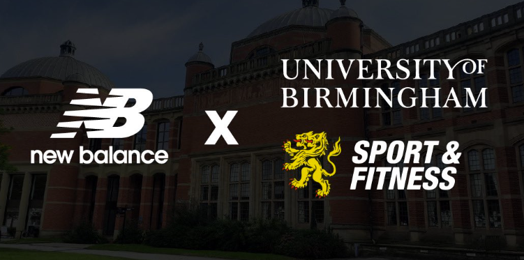 New Balance logo next to UoB Sport & Fitness