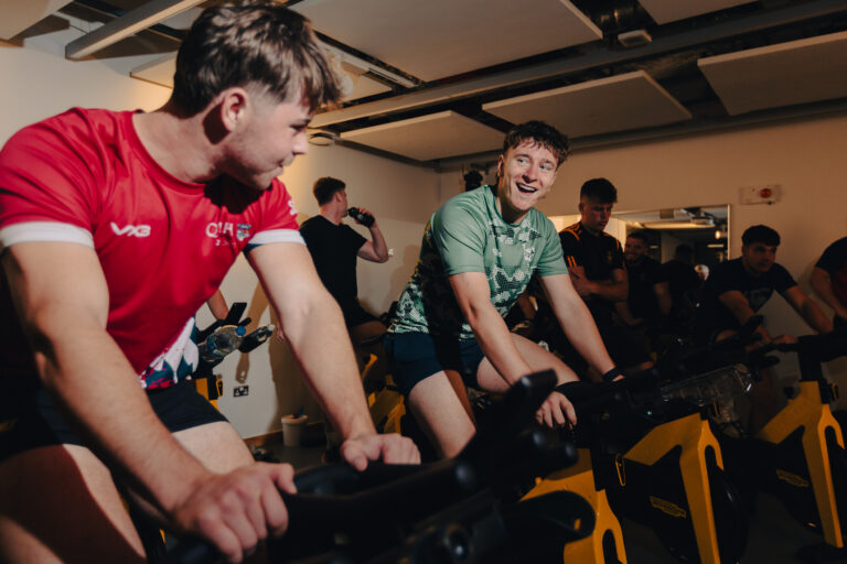 Sport and Fitness members enjoying a cycle spin class.