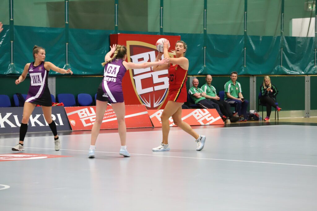 Fran playing Netball for BUCS