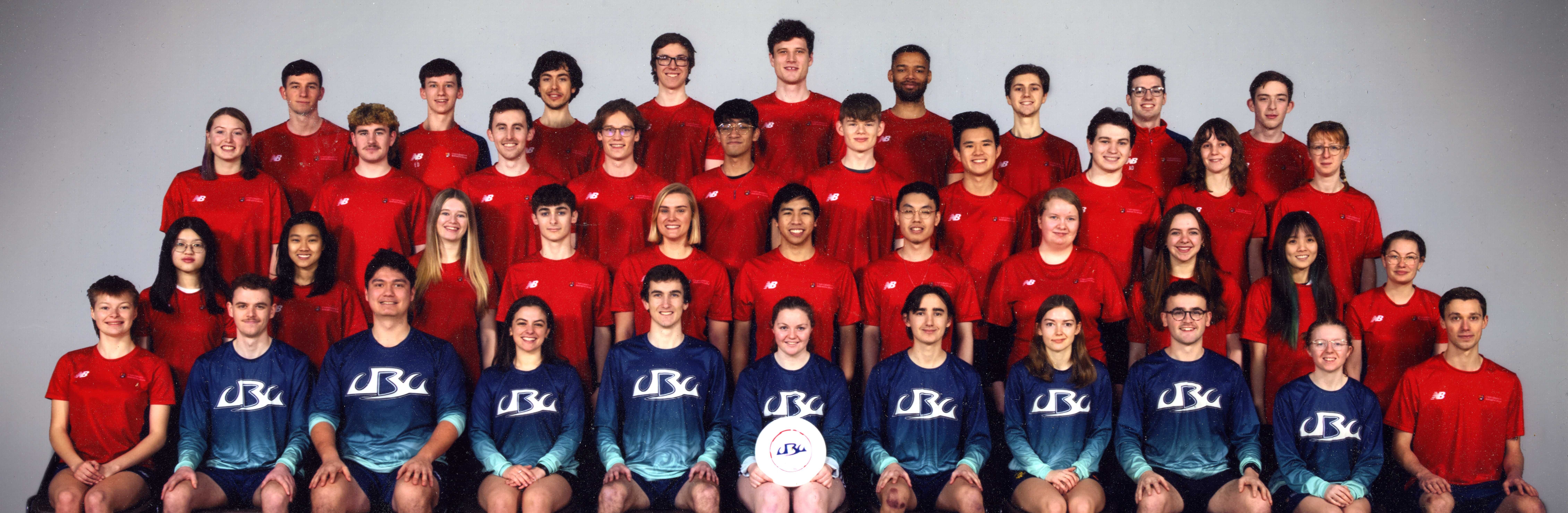 Ultimate Frisbee professional team photo