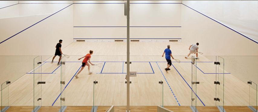 Image of the squash courts at UoB Sport & Fitness