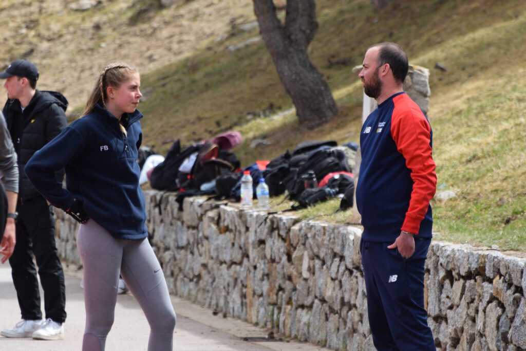Image of Dean Miller coaching students in Font Romeu