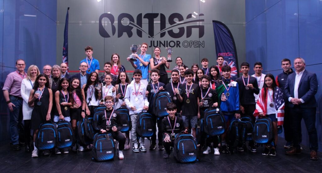 BJO competitors holding backpacks