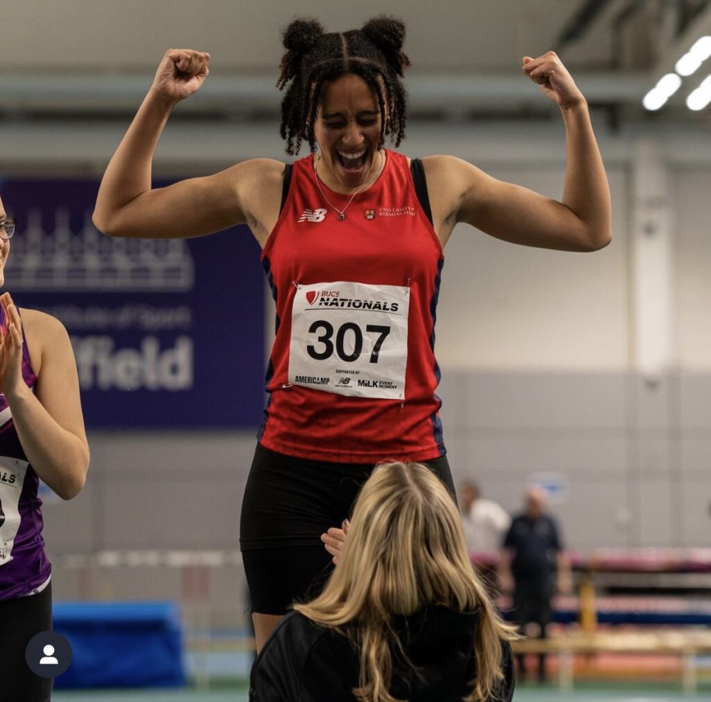 Didi Okoh celebrating her win.