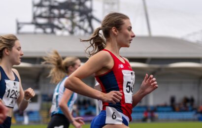 Abbie Ives running side shot