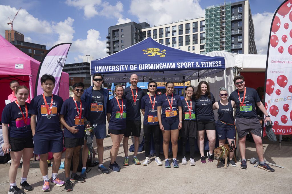 Runners pose ahead of Great Birmingham Run