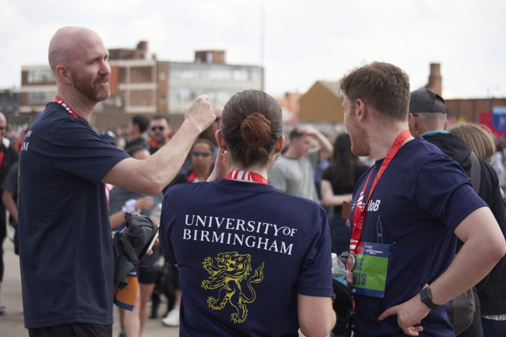 Runners pose ahead of Great Birmingham Run