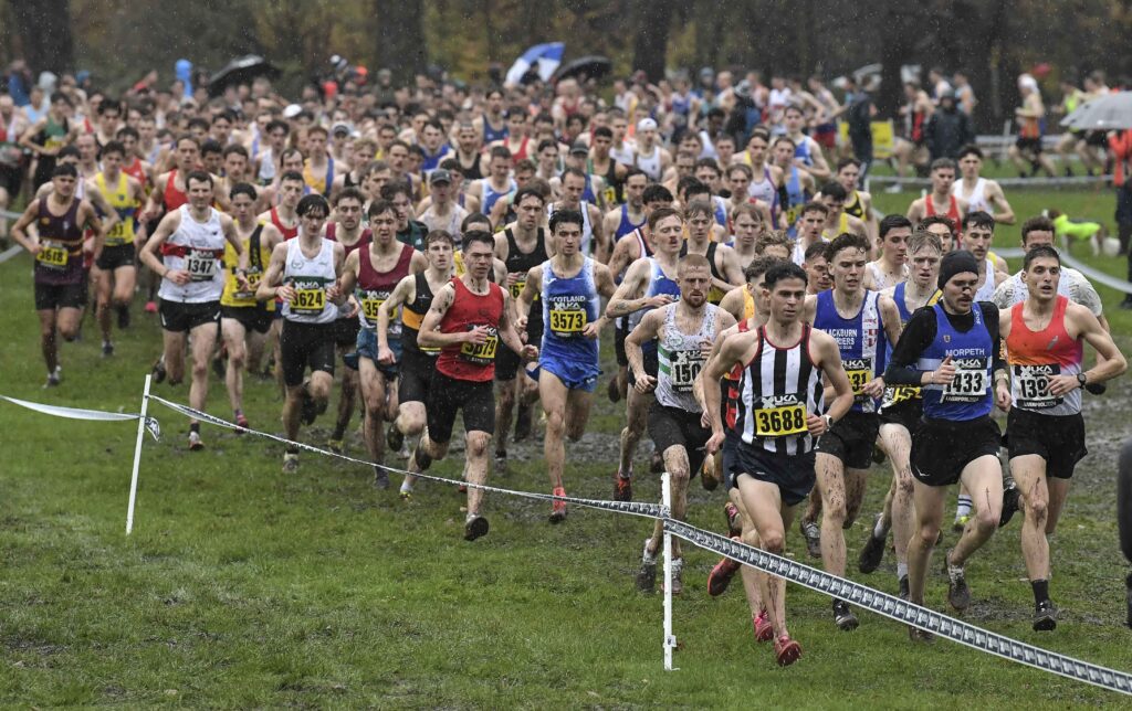 U23 mens race at the British Athletics Cross Challenge, Sefton Park, Liverpool UK on the 23rd November 2024. Photo by Gary Mitchell