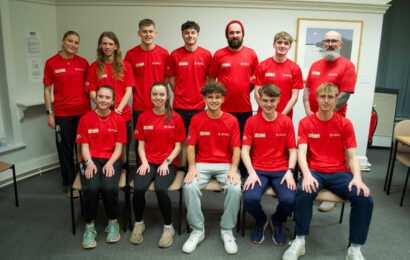 Athletics & XC club in new Pride t-shirts