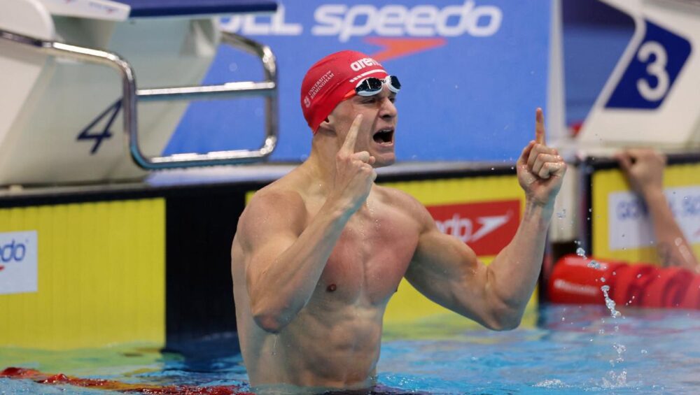 Ollie Morgan celebrating
