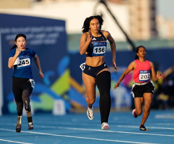 Student running