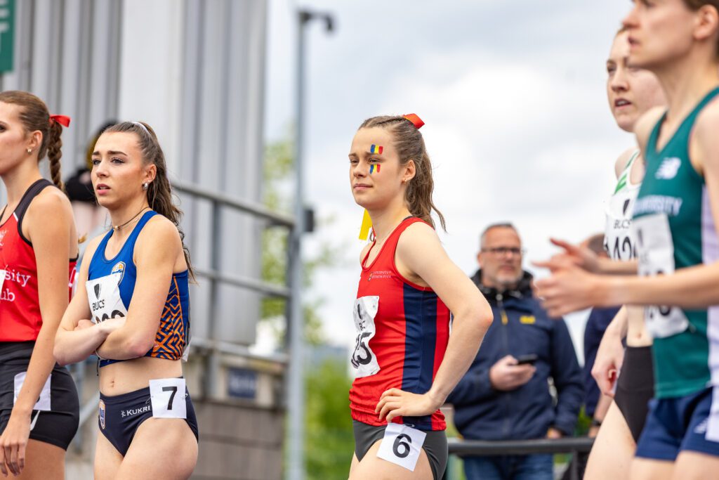 Group of women competing