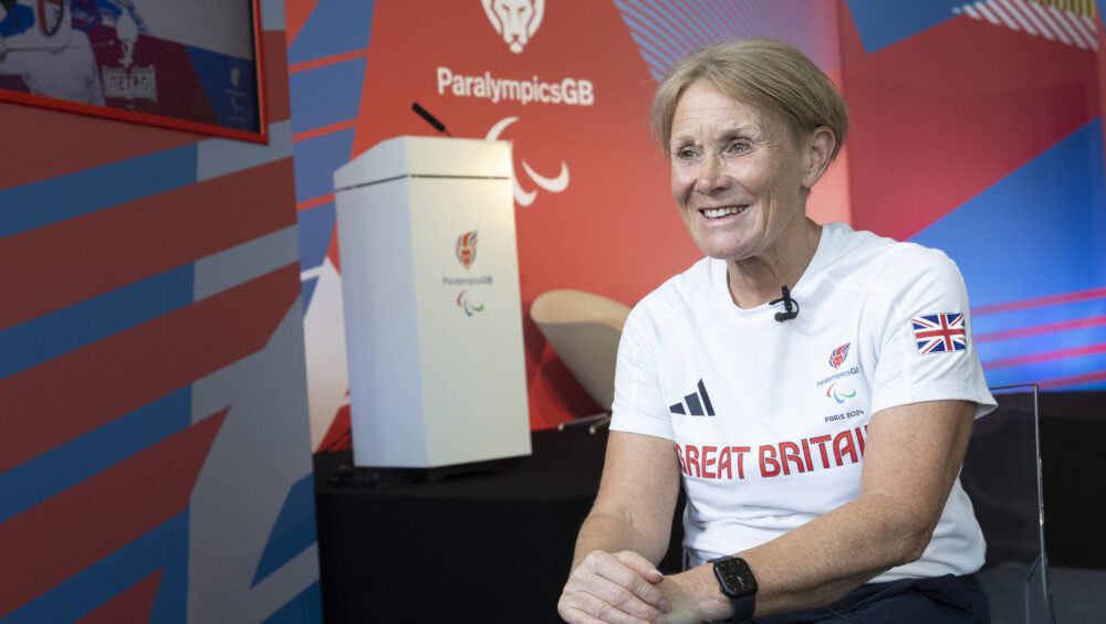 Penny Briscoe Pennie Briscoe at a table from ParalympicsGB