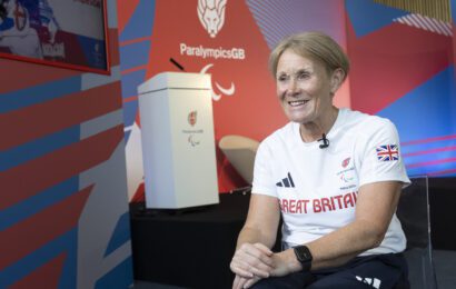 Penny Briscoe Pennie Briscoe at a table from ParalympicsGB