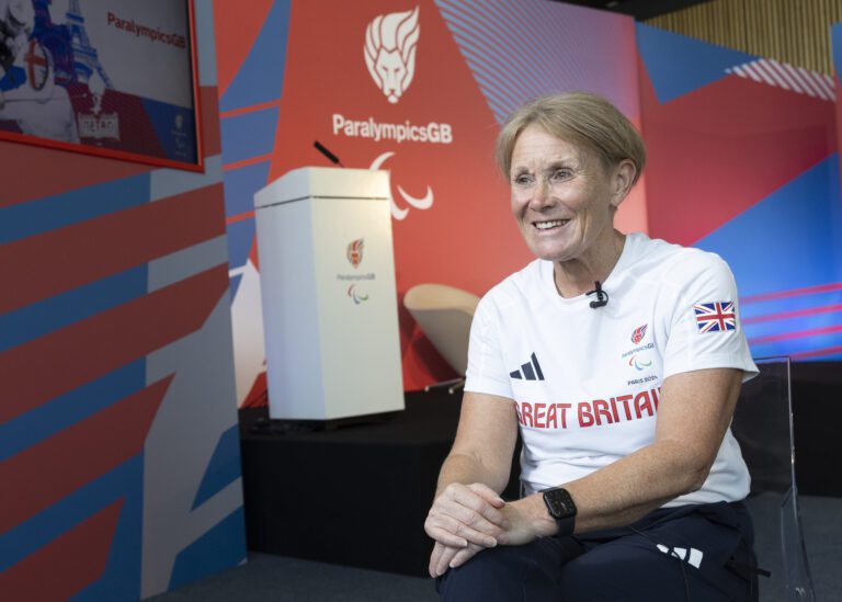 Penny Briscoe Pennie Briscoe at a table from ParalympicsGB
