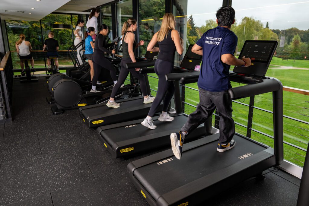 Students on treadmills at the Vale Gym