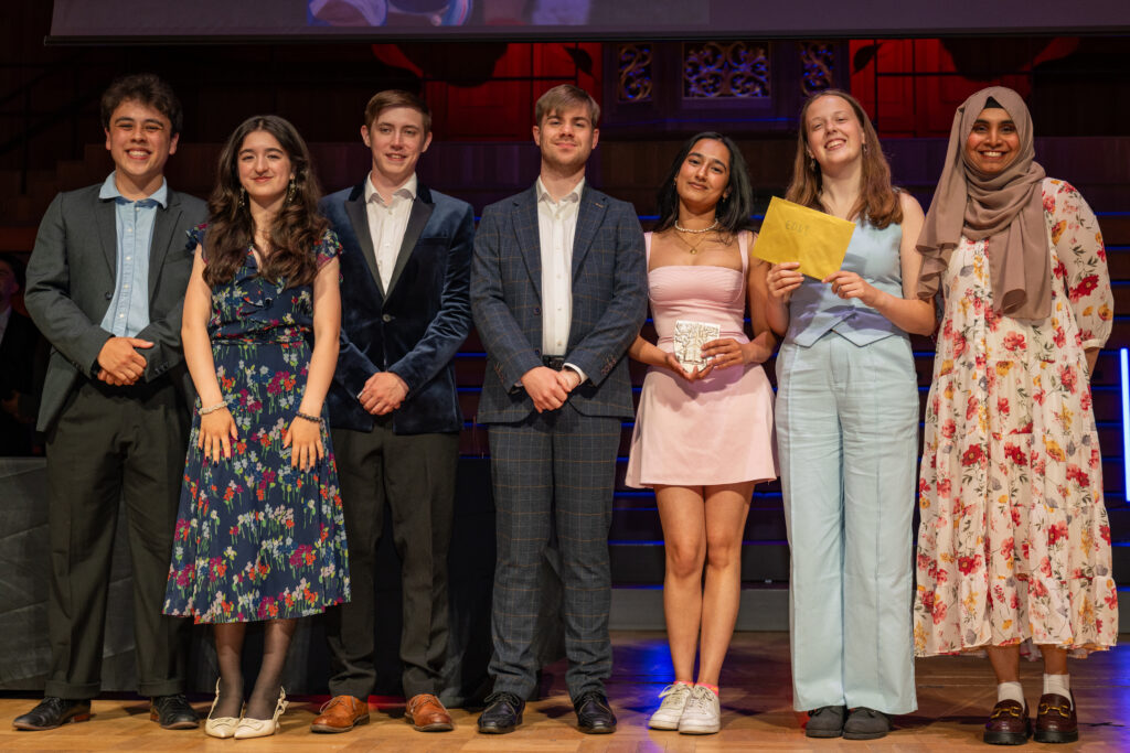 Archery collecting their ED&I Award at the UoB Sports Awards.