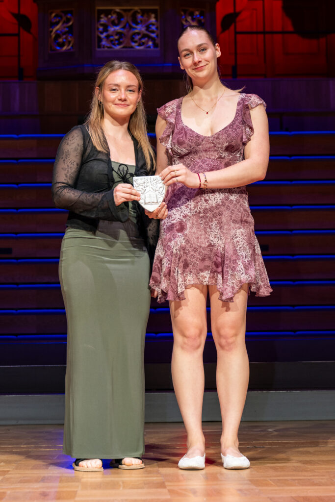 Squash womens 1's collecting their award for National Team of the Year at the UoB Sports Awards.