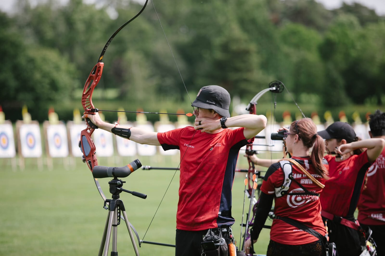 Man shooting an arrow.